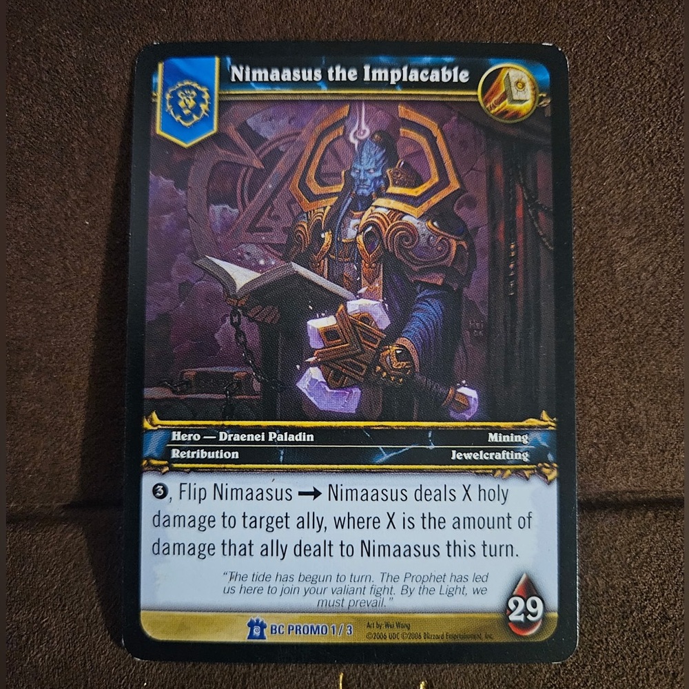 World of Warcraft Nimaasus the implacable TBC promo card